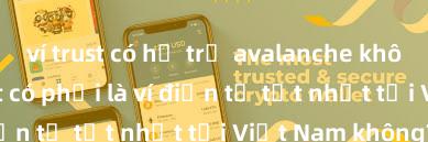 ví trust có hỗ trợ avalanche không Trust Wallet có phải là ví điện tử tốt nhất tại Việt Nam không?